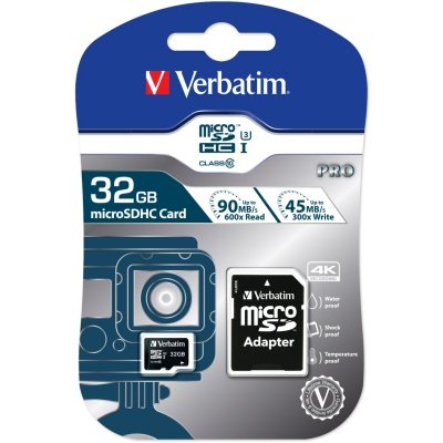 Verbatim Pro U3 microSDHC 32 GB 47041 – Zbozi.Blesk.cz