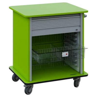 DEXTER 23 TRANSPARENT vozík boxový, roletový, nízký, 880x780x620 mm, jarní zeleň – Hledejceny.cz