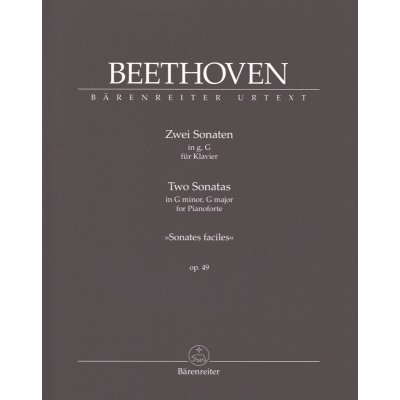 Beethoven 2 Sonatas In G minor, G major op. 49 noty na klavír – Zboží Mobilmania