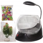 Hailea akvárium Betta magická koule černá s osvětlením 1,8 l – Hledejceny.cz