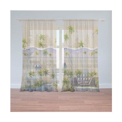 Sablio Záclony Pobřeží: 2ks 150x250cm – Hledejceny.cz