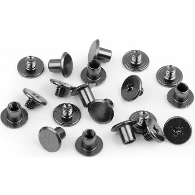 Sedlářský nýt šroubovací Ø10 mm - nikl černý (10 pár) – Hledejceny.cz