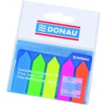 Samolepicí plastové záložky DONAU šipky, 45 x 12 mm, 5 x 25 lístků, nenový mix – Hledejceny.cz