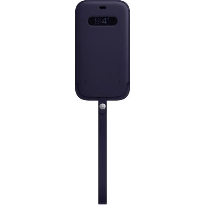 Apple Leather Sleeve vč. MagSafe iPhone 12 Pro Max Deep Violet MK0D3FE/A