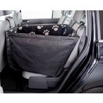 Trixie Autopotah-nylon vak s fleecovým polstrováním černý s béžovými packami 50 x 145 cm – Sleviste.cz