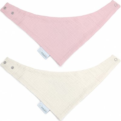 Albero Mio Mušelínový slintáček (2ks) - růžová – Zboží Mobilmania