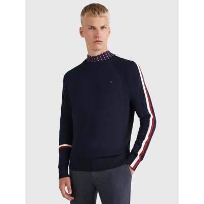 Tommy Hilfiger pánský svetr Global stripe MW0MW29038 tmavě modrý – Sleviste.cz