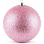 DECOLED Velká vánoční ozdoba růžová glitter 30 cm plastová koule – Hledejceny.cz