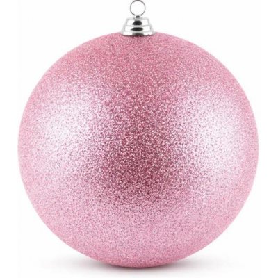 DECOLED Velká vánoční ozdoba růžová glitter 30 cm plastová koule – Hledejceny.cz