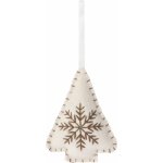H&L Závěsná vánoční dekorace Strom, 10cm, smetanová – Hledejceny.cz