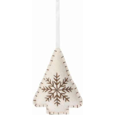 H&L Závěsná vánoční dekorace Strom, 10cm, smetanová – Hledejceny.cz