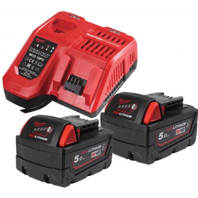 Milwaukee M18 NRGCR-502 2x5.0Ah 4932479831 – Zboží Mobilmania