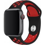 AW Sportovní řemínek na Apple Watch - Černo-červený Šířka uchycení řemínku: 38/40/41mm, Délka řemínku: Dámský - S/M (12 - 18cm) Černo-červený IR-AWSPRT34 – Zboží Mobilmania