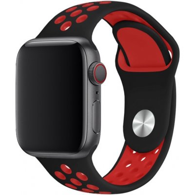 AW Sportovní řemínek na Apple Watch - Černo-červený Šířka uchycení řemínku: 38/40/41mm, Délka řemínku: Dámský - S/M (12 - 18cm) Černo-červený IR-AWSPRT34