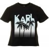 Dámská Trička Karl Lagerfeld dámské tričko Crop Top černé