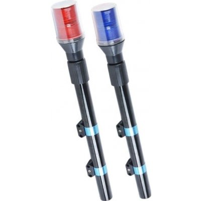 Stualarm LED maják, 12V, 30LED modrý s teleskopickou tyčí na motocykl (wl155ttblu) – Sleviste.cz