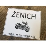 Svatba-eshop Svatební cedulka SPZ na motorku Ženich s chopperem - SPZ na svatební motorku – Zboží Dáma