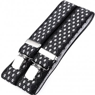 Stoklasa kosočtverce 650354/01 černá bílá – Zboží Dáma