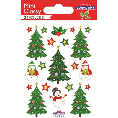Global Gift samol. GG vánoční MC 112003 Christmas Trees and Snowmen 526670 – Hledejceny.cz