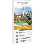 Tombow Dual Brush Pens Grey Colours 12 ks TABT 12P 3 – Zboží Dáma