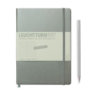LEUCHTTURM1917 Notebook medium A5 lined silver – Zboží Živě