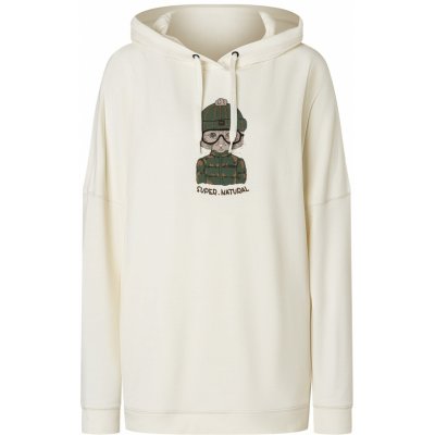 sn super.natural dámská merino mikina SNOW CAT HOODIE sn Fresh White/Various