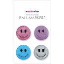 Girls Golf Sisters in Law 3+1 Smiley Ballmarker