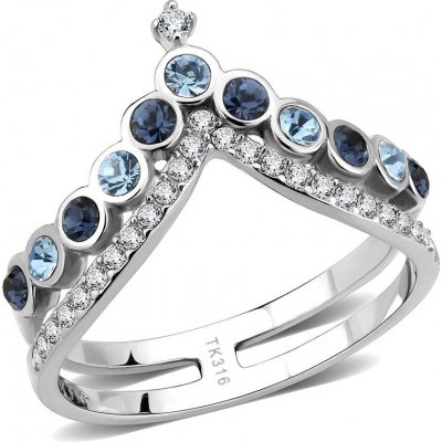 Mabell Dámský prsten z chirurgické oceli BLUESKY CZ221DA305 5C45 – Zboží Mobilmania