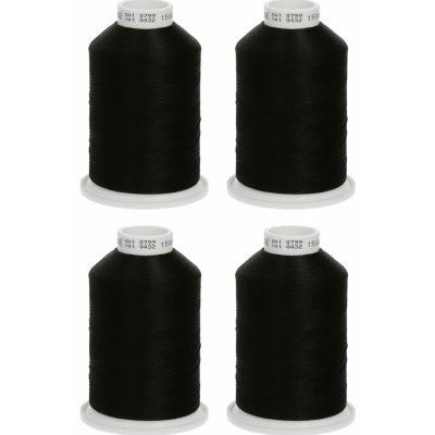 Ariadna Overlocková nit, 4 kusy - černá – Zboží Dáma