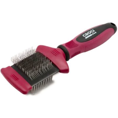 Croci Kartáč Flexi oboustranný vínový M – Zbozi.Blesk.cz