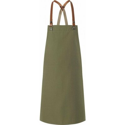 Karlowsky Pohodlná zástěra s popruhy přes ramena pro odlehčení při práci zelená mechová Pantone 4229C 70x85cm KY054 – Hledejceny.cz