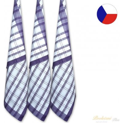 Sleep-well TRADIČNÍ KÁRO 50 x 70 cm FIALOVÁ 3 ks – Zboží Dáma