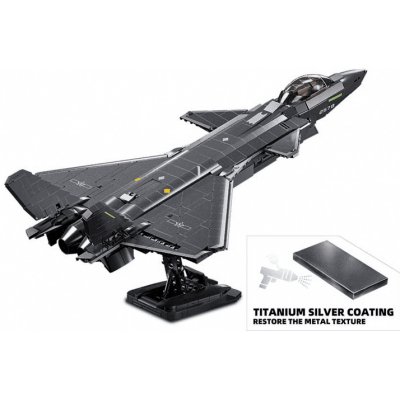 Sluban B1187 Neviditelný letoun J-20 s kovovým povlakem – Zboží Dáma