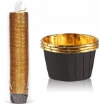 Cake Star Alobalové pevné košíčky na muffiny hnědé se zlatým vnitřkem (50 ks) – Zboží Dáma