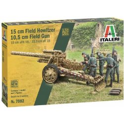 Italeri Model Kit military 7082 15 cm Field Howitzer 10 5 cm Field Gun 1:72
