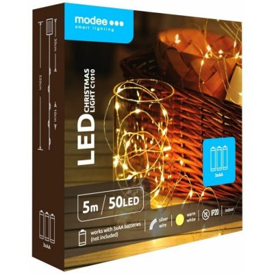 Modee Christmas Lighting String 50 LED/5 m/10 cm teplá bílá ML-C1010