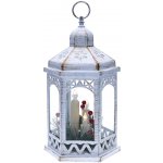 Solight LED vánoční lucerna bílá 33cm 3x LED svíčka 3x AAA 1V266 – Hledejceny.cz