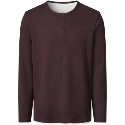 esmara Men pánské triko s dlouhými rukávy bordó – Zboží Dáma