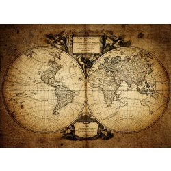 WEBLUX 51078712 Fototapeta plátno map of world 1752 mapa světa 1752 rozměry 160 x 116 cm