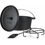 Klarstein Galloway, litinový hrnec, 3.3 barbecue hrnec, litina, velikost S/3,1 l Černá – Zboží Dáma