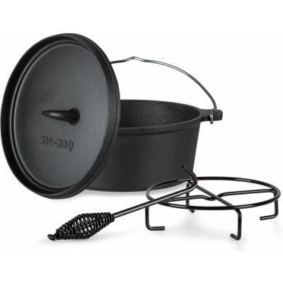 Klarstein Galloway, litinový hrnec, 3.3 barbecue hrnec, litina, velikost S/3,1 l Černá – Zboží Dáma