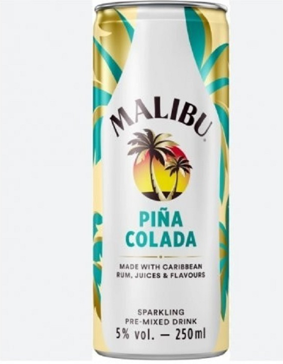 Malibu Pina Colada RTD 5% 0,25 l (holá láhev)