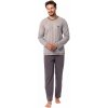 Pánské pyžamo Etan 1395 pánské pyžamo dlouhé šedé