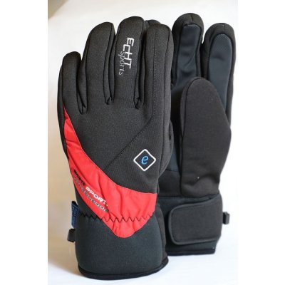 Echt HX044 pánské teplé zimní prstové rukavice černo-červené – Zboží Mobilmania