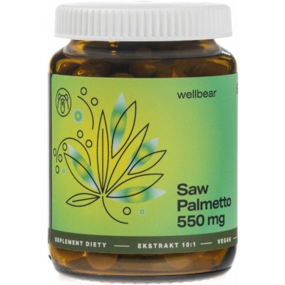 Wellbear Saw Palmetto 550 mg 60 kapslí – Hledejceny.cz