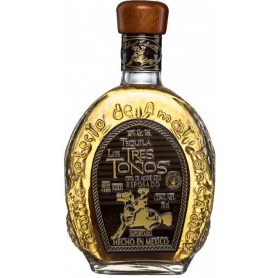 Los Tres Toňos reposado tequila 38% 0,7 l (holá láhev)