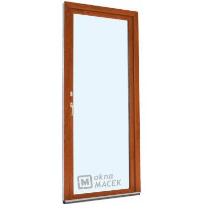 Kömmerling balkonové dveře 70 AD OS levé zlatý dub/bílá 70 x 210 cm oboustranná klika + FAB + hliníkový práh – Hledejceny.cz