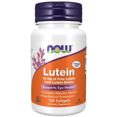 NOW Foods Lutein 10 mg, softgel 120 softgel kapslí – Hledejceny.cz