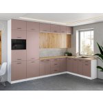 FRONTI Rohová kuchyňská linka WERIA 330x210 cm Kobe/Dub artisan – Hledejceny.cz