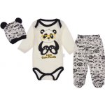 3-dílná bavlněná kojenecká souprava body polodupačky a čepička Panda – Zboží Mobilmania